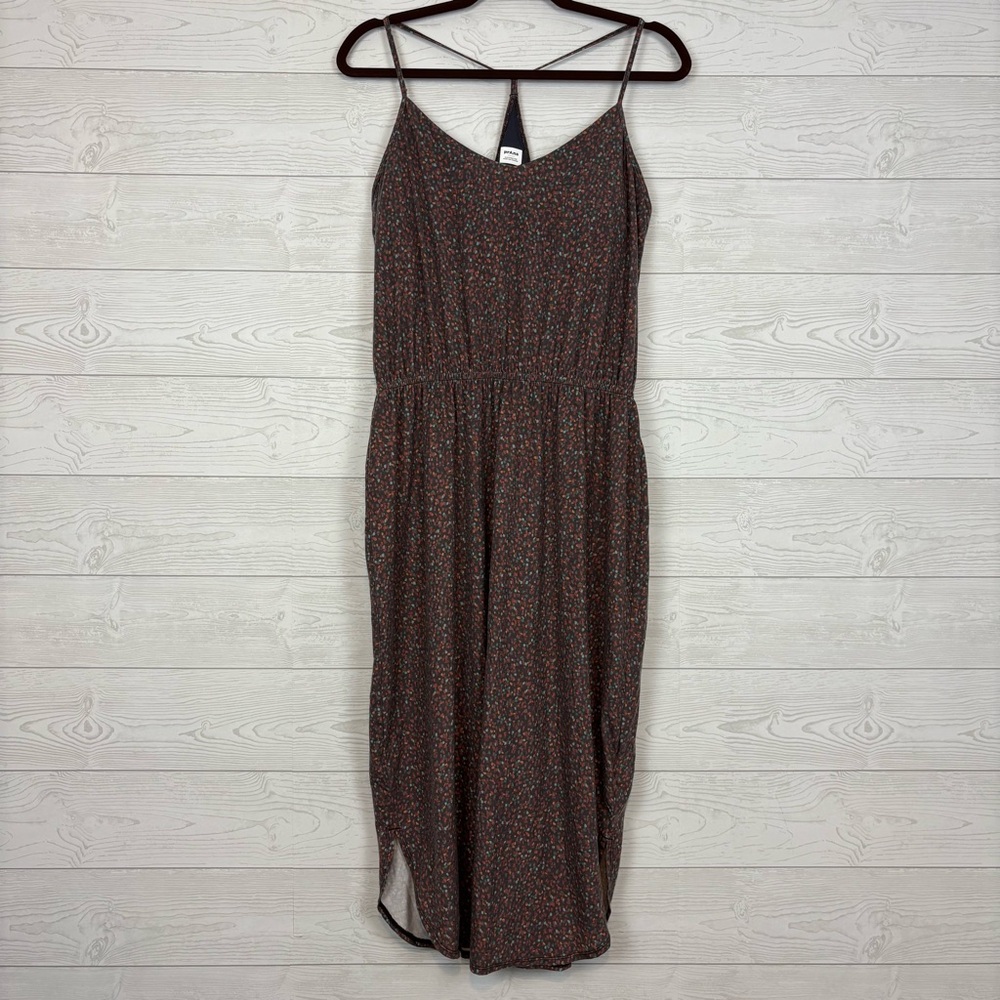 PrAna Ayla Dress Brown Dots Size Large Athleisure